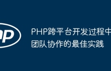 PHP跨平台开发过程中团队协作的最佳实践