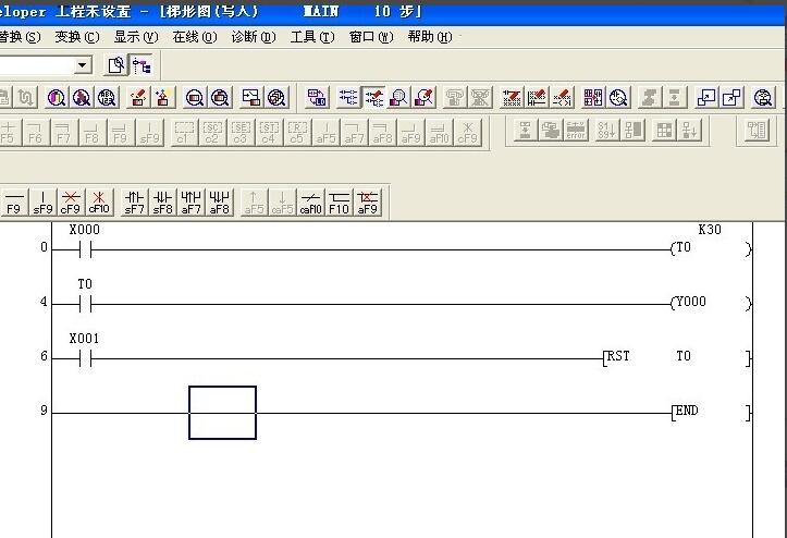 三菱PLC怎么编写计时指令 三菱PLC编程软件GX Developer使用教程