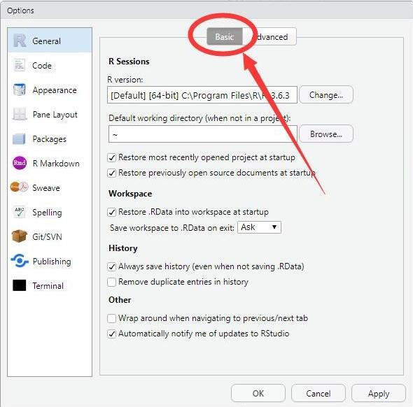 RStudio默认工作目录怎么设置 RStudio设置默认工作目录方法