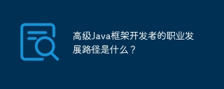 高级Java框架开发者的职业发展路径是什么？
