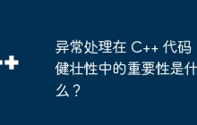 异常处理在 C++ 代码健壮性中的重要性是什么？