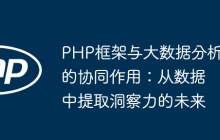 PHP框架与大数据分析的协同作用：从数据中提取洞察力的未来