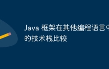Java 框架在其他编程语言中的技术栈比较