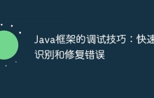 Java框架的调试技巧：快速识别和修复错误