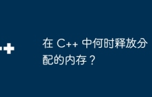 在 C++ 中何时释放分配的内存？