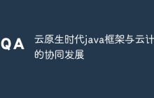 云原生时代java框架与云计算的协同发展