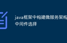 java框架中构建微服务架构的中间件选择