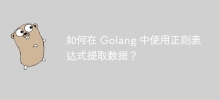 Golang で正規表現を使用してデータを抽出するにはどうすればよいですか?