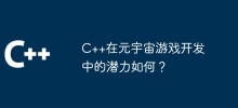 メタバース ゲーム開発における C++ の可能性は何ですか?