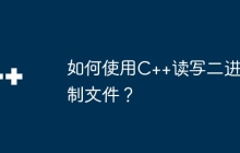 如何使用C++读写二进制文件？
