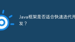 Java框架是否适合快速迭代开发?