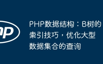 PHP数据结构:B树的索引技巧,优化大型数据集合的查询
