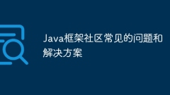 Java框架社区常见的问题和解决方案