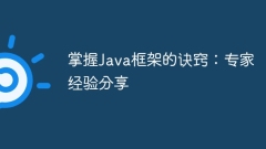 掌握Java框架的诀窍:专家经验分享