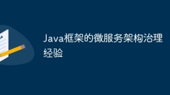 Java框架的微服务架构治理经验