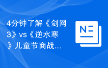 4分钟了解《剑网3》vs《逆水寒》儿童节商战事件
