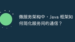 微服务架构中,Java 框架如何简化服务间的通信?