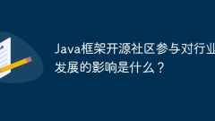 Java框架开源社区参与对行业发展的影响是什么?