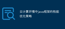 Performance optimization strategies for java frameworks in cloud computing environments