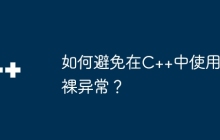 如何避免在C++中使用裸异常？