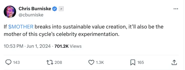 MOTHER 一周千倍，Vitalik 会不会被名人币“打脸”？