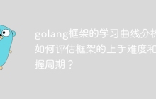 golang框架的学习曲线分析：如何评估框架的上手难度和掌握周期？