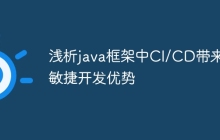 浅析java框架中CI/CD带来的敏捷开发优势
