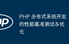 PHP 分布式系统开发的性能基准测试与优化