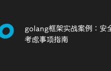 golang框架实战案例：安全考虑事项指南