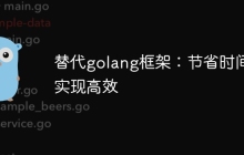 替代golang框架：节省时间实现高效