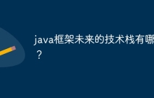 java框架未来的技术栈有哪些?