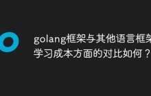 golang框架与其他语言框架在学习成本方面的对比如何？
