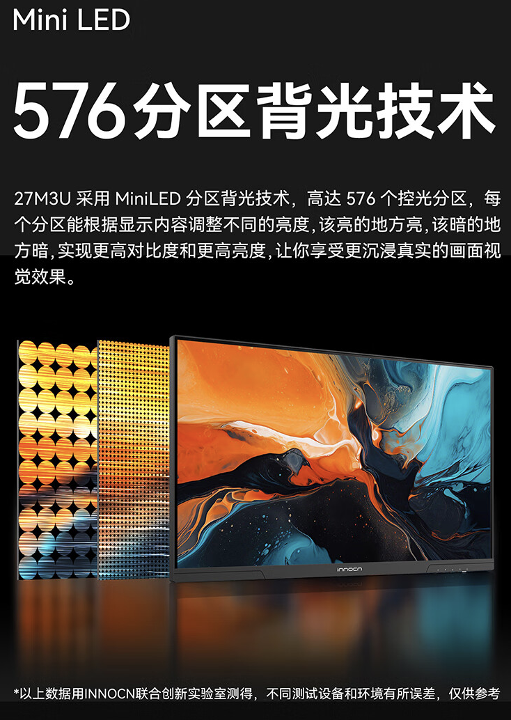 联合创新“27M3U”27 英寸显示器 6 月 20 日开售:4K 60Hz + 65W USB-C PD,1699 元