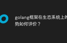 golang框架在生态系统上的优势如何评价？