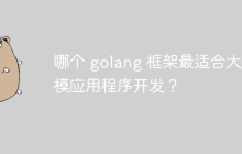 哪个 golang 框架最适合大规模应用程序开发？