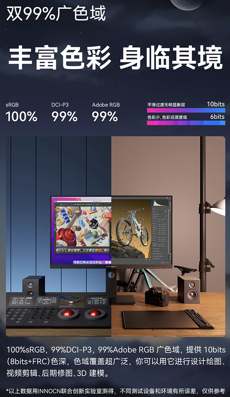 联合创新 27 英寸显示器 27M3U 开售：4K 60Hz + 65W USB-C PD，1699 元