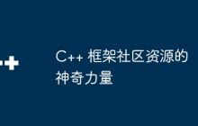 C++ 框架社区资源的神奇力量