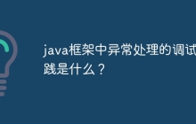 java框架中异常处理的调试实践是什么？