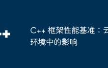 C++ 框架性能基准：云环境中的影响