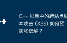 C++ 框架中的跨站点脚本攻击 (XSS) 如何预防和缓解?