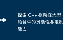 探索 C++ 框架在大型项目中的灵活性与定制能力