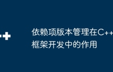 依赖项版本管理在C++框架开发中的作用