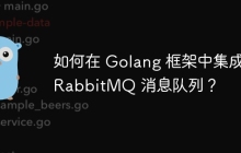 如何在 Golang 框架中集成 RabbitMQ 消息队列？