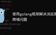 使用golang框架解决浏览器跨域问题