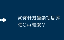 如何针对复杂项目评估C++框架？