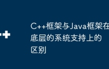 C++框架与Java框架在底层的系统支持上的区别