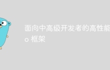 面向中高级开发者的高性能 Go 框架