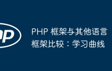 PHP 框架与其他语言框架比较：学习曲线