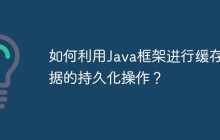 如何利用Java框架进行缓存数据的持久化操作？