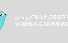 golang框架在大规模项目中的可观测性和监控机制有哪些？